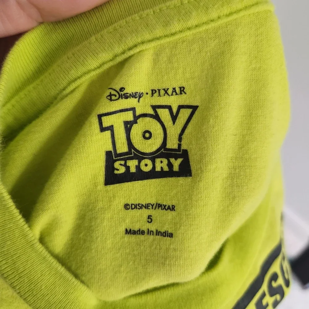 Disney Pixar Toy Story Rescue Squad Lime Green‎ Graphic T-Shirt Kids Size 5